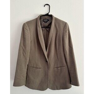 Pendleton Blazer Women Size 6 Beige Button Pockets